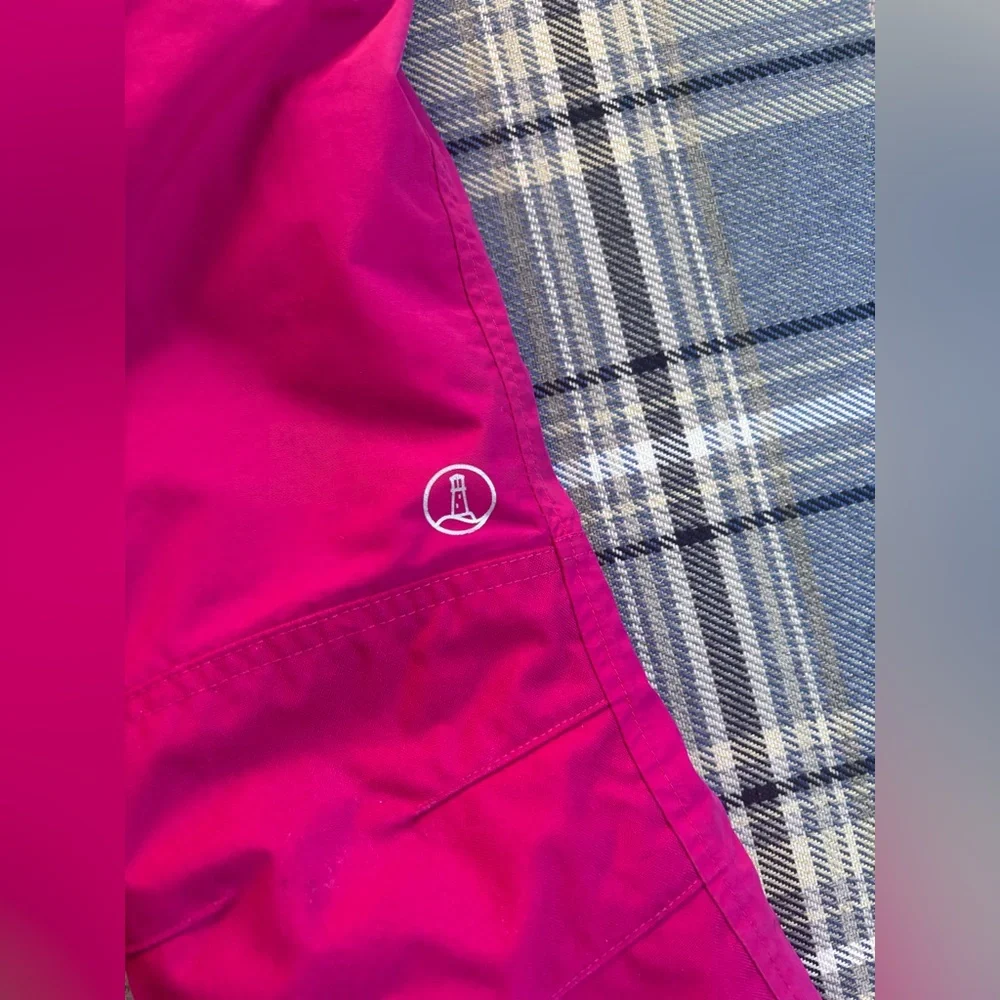 Lands end girls berry Pink ski snow bib pants - Picture 2 of 8